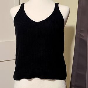 Treasure & Bond black knit tank top, large